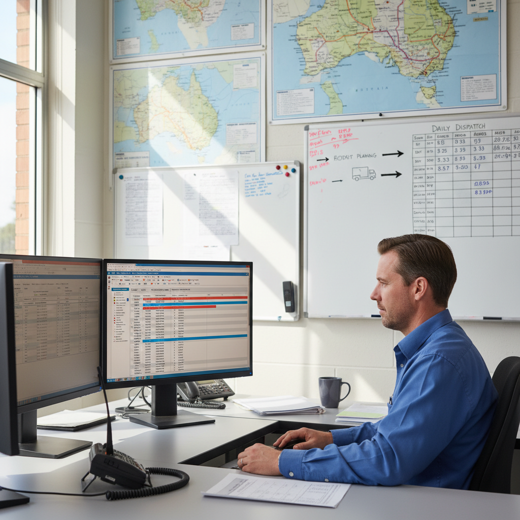 transport scheduler dispatcher fatigue management NSW logistics office